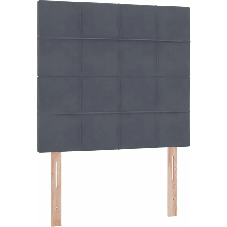 vidaXL LED-Speicherbett mit Matratze Dunkelgrau 90 x 200 cm Samt 3372640 – Bild 10