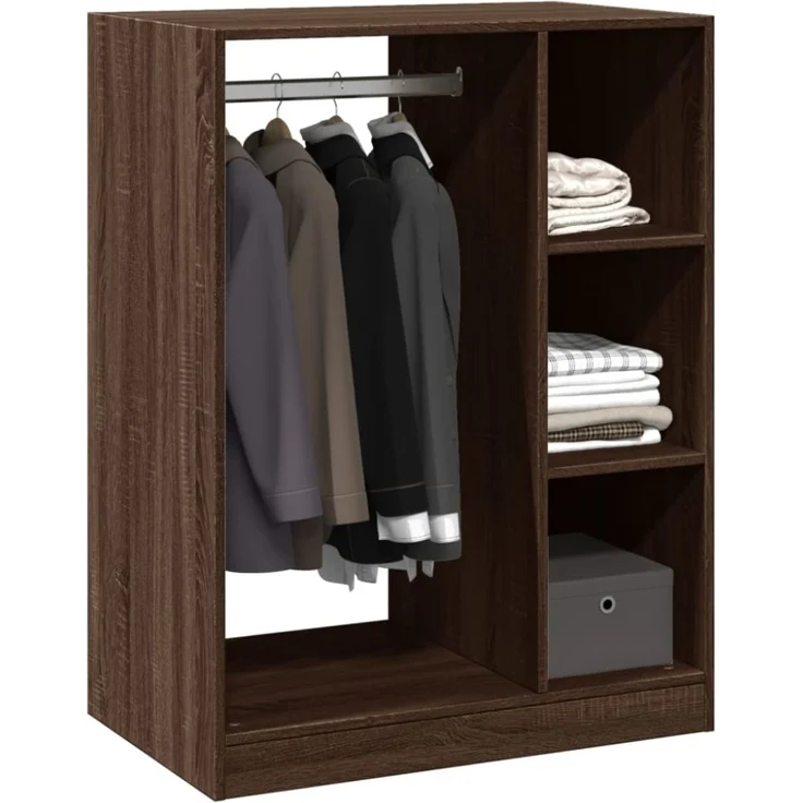 vidaXL Kleiderschrank Grau Sonoma 77x48x102 cm Holzwerkstoff 840812 – Bild 9