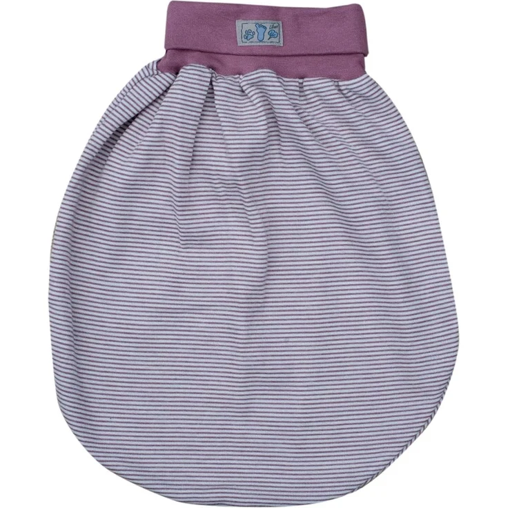 Lilano, Schlafsack/Pucksack mit Nabelbund, Merinowolle (kbT), Seide, 210 g/m² (Mauve/Natur) – Bild 1