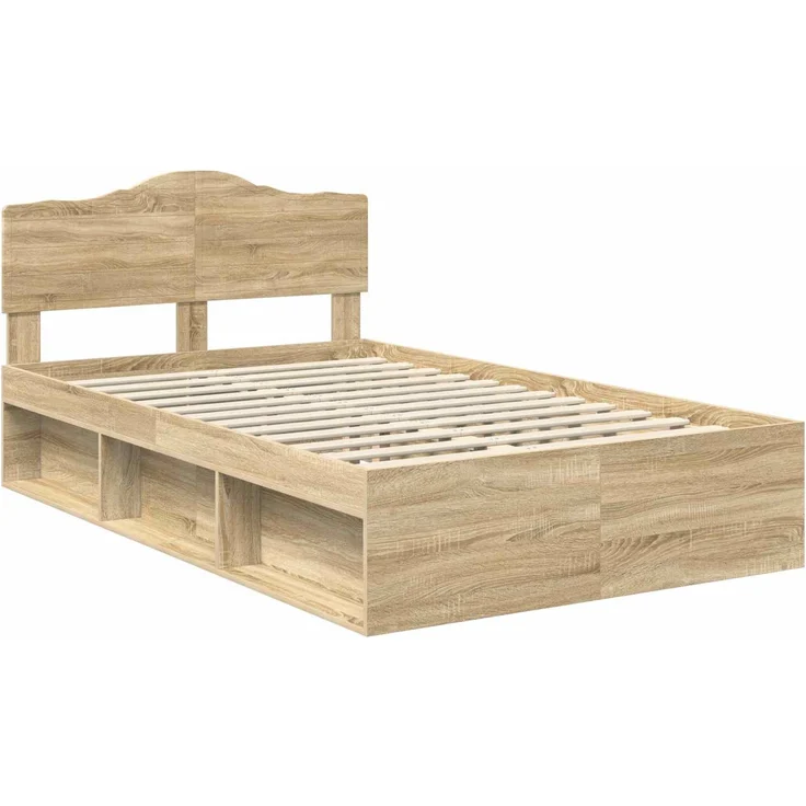 vidaXL Bettrahmen Sonoma 120 x 200 cm Massives Kiefernholz 3412918 – Bild 3