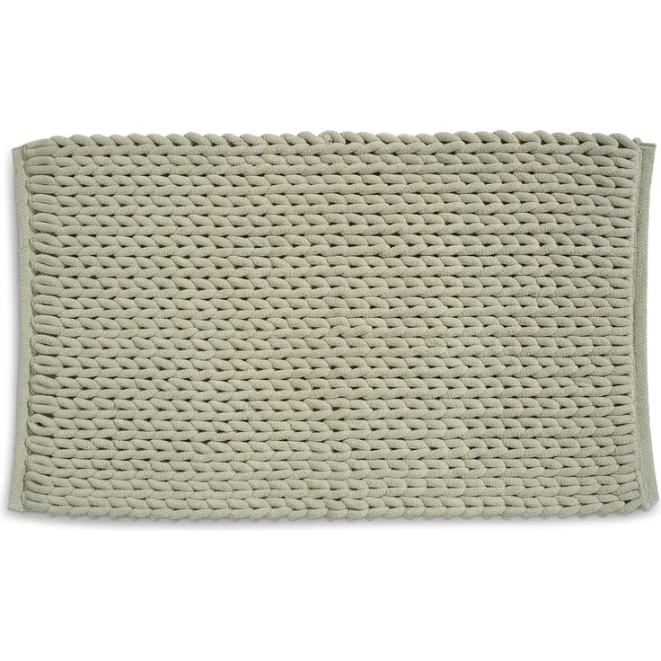 kela Badematte rutschfest 70 x 120 x 2 cm Marie, Badezimmerteppich Taupe, waschbar, recyceltes Polyester & Baumwolle, Badvorleger in Strickstruktur