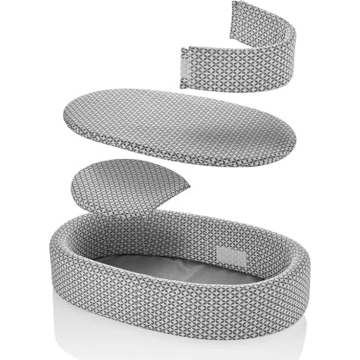 Babyjem Babynest Schlafunterlage für Neugeborene mit verstellbarer Größe Lagerungskissen, Grau – Bild 3