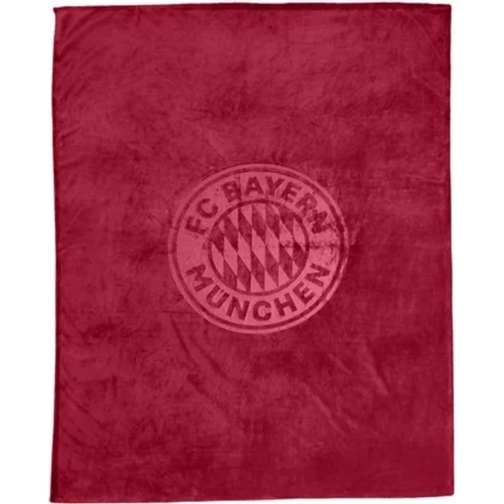 Wohndecke FC Bayern München I Kuscheldecke I Sofadecke I Bordeaux I 200 x 150 cm, FC Bayern München – Bild 2