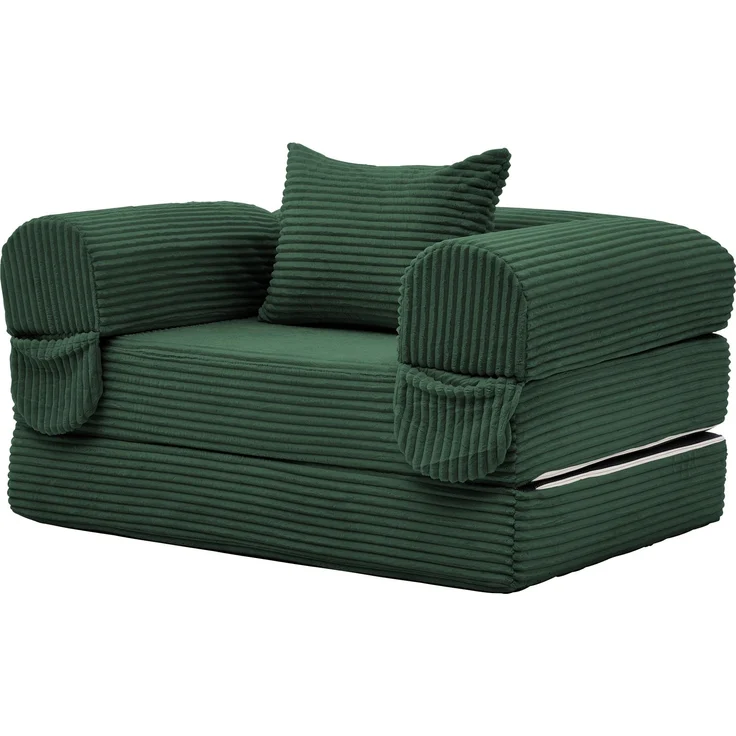 ZUBALIYA SchlafSofa mit Cordbezug, mit Schaumstoffpolsterung, ohne aufwendige Montage, für Wohnzimmer und Apartments – Bild 7