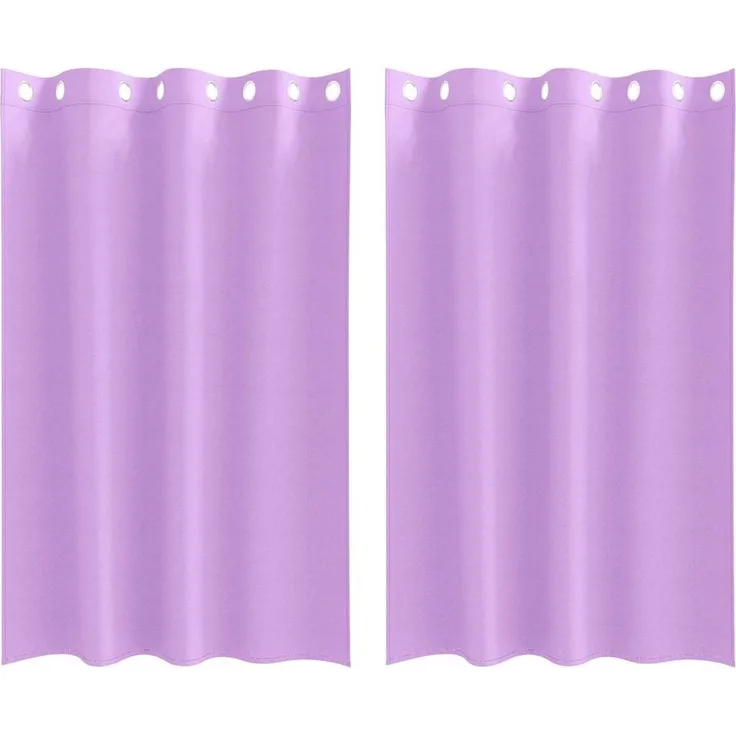 vidaXL Verdunkelungs-Vorhänge mit Ringen 2 pcs Lila 175 x 140 cm 4107379