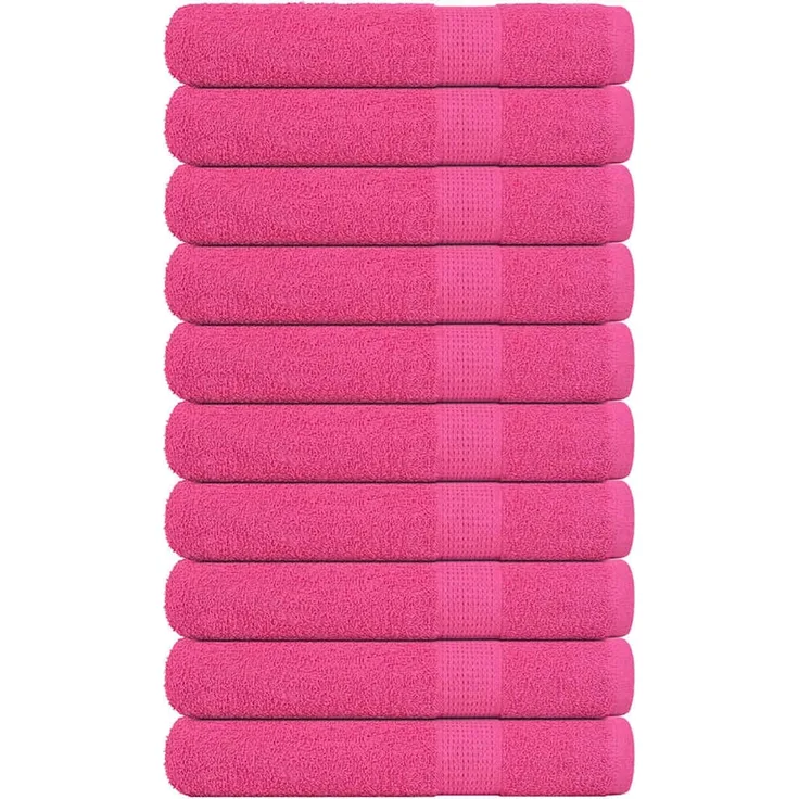 vidaXL Handtücher FROGN 10 Stk. Rosa 100x200 cm 360 g/m² 137060