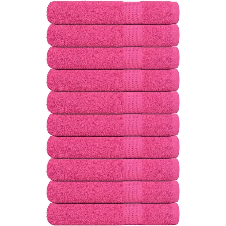 vidaXL Handtücher FROGN 10 Stk. Rosa 100x200 cm 360 g/m² 137060 – Bild 1