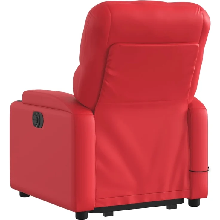 vidaXL Massagesessel mit Aufstehhilfe Elektrisch Rot Kunstleder 3204798 – Bild 3