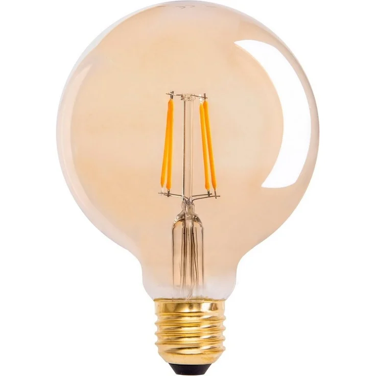 näve LED-Leuchtmittel Dilly, E27, 3 St, Warmweiß, Set of 3 LED bulbs, E27/4.1W "Dilly" Reto Kugel, Deko Globlampe – Bild 2