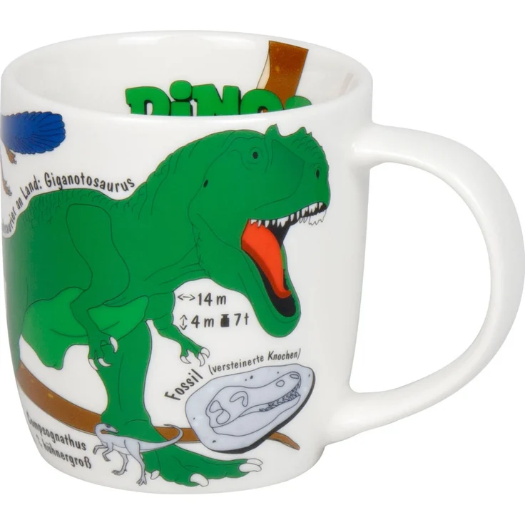 KÖNITZ 1172673025 Kid's Wissen Dinos 230 ml aus Porzellan / Kinderbecher – Bild 3
