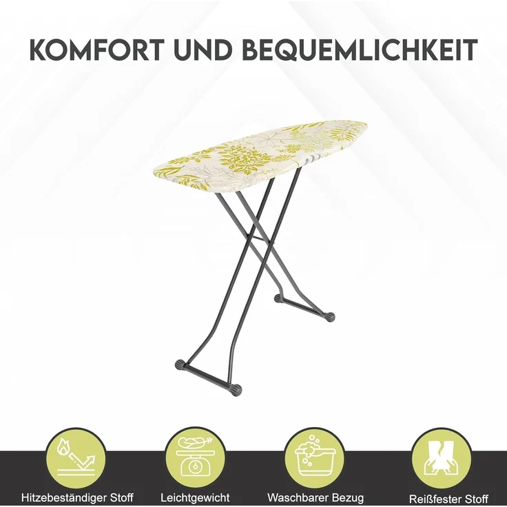hausleben Bügelbrett Bügeltisch, Bügelpress Ironing Board, Bügelbrett klappbar, Robuste und rutschfeste Beine, höhenverstellbar – Bild 5