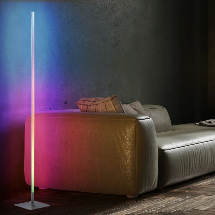 RGB LED Stehleuchte, Fernbedienung, dimmbar, H 151 cm – Bild 6