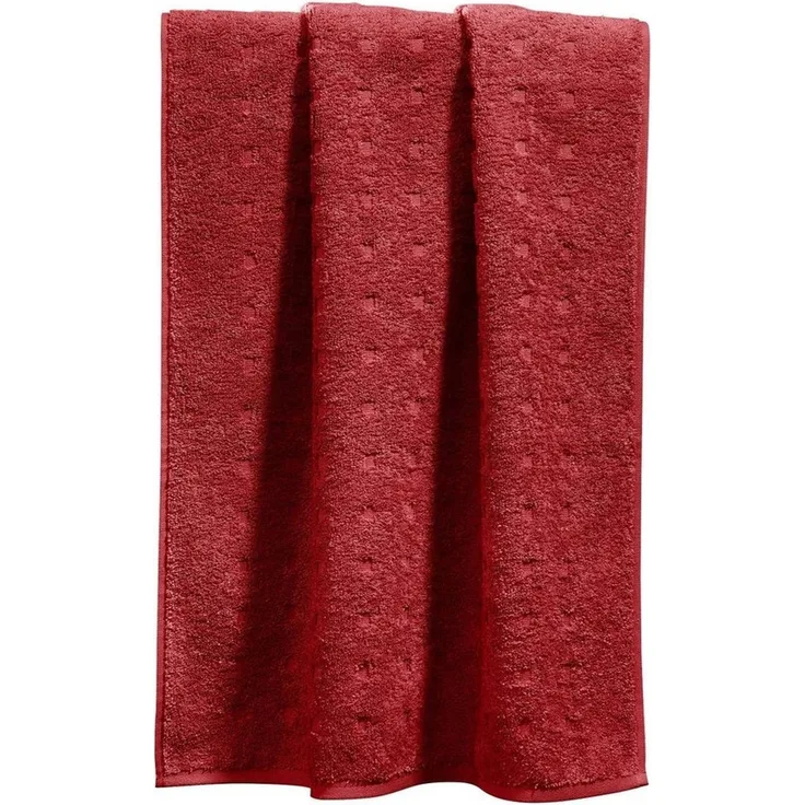 Möve Duschtuch Duschtuch "Quadretti", Walk-Frottier Uni/Hoch- Tiefstruktur
