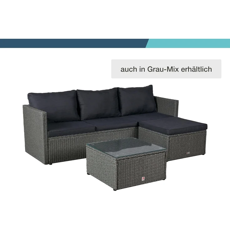 LC Garden Gartenlounge-Set Loungino Balkonmöbel für 3-4 Personen Lounge, (3-tlg) – Bild 9