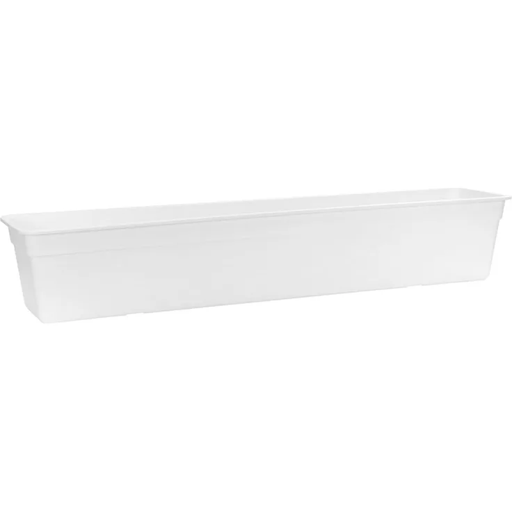 Ebert 77801 Universal-Blumenkasten Super aus Kunststoff, 80cm, weiß (1 Stück)