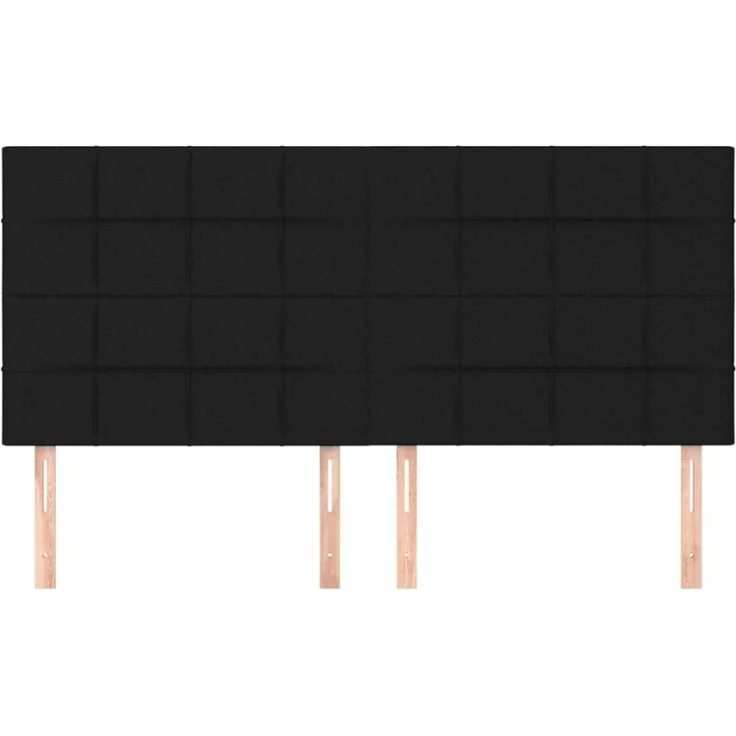 vidaXL Kopfteile 4 Stk. Schwarz 90x5x78/88 cm Stoff 3116348 – Bild 6