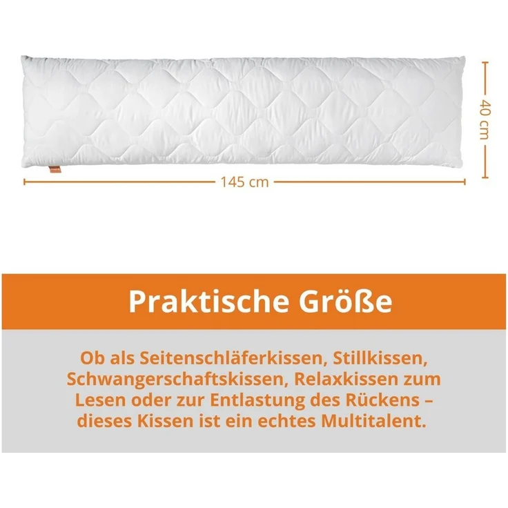 sleepling Seitenschläferkissen Stillkissen Bodypillow, Füllmengengarantie – Bild 2