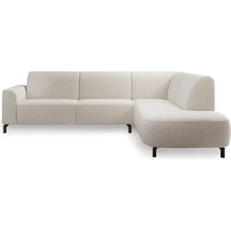 Selsey 'Lununa' Ecksofa mit Armlehne, Bouclé, Ottomane rechts, Creme