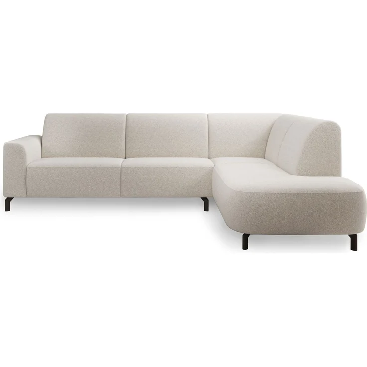 Selsey 'Lununa' Ecksofa mit Armlehne, Bouclé, Ottomane rechts, Creme – Bild 1
