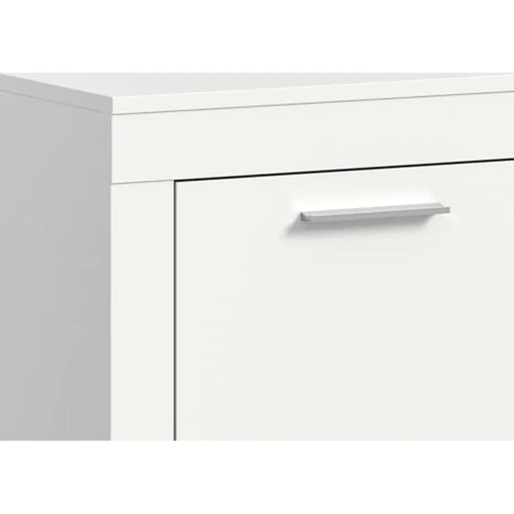 Xonox Sideboard, Weiß, 125x80x35 cm, mit 3 Schubkästen und 4 variablen Einlegeböden für flexiblen Stauraum – Bild 7