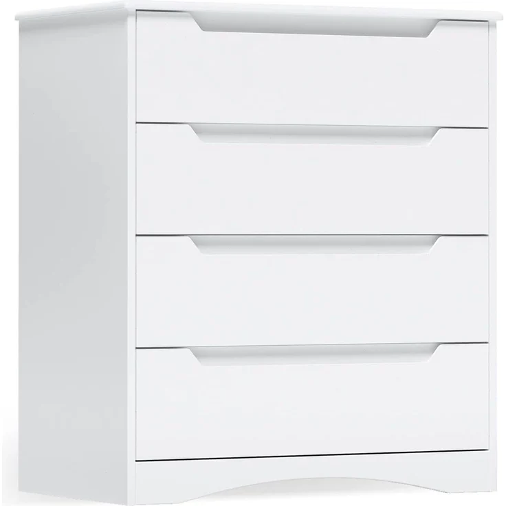 Blishom Kommode 4 Schubladen, Schlafzimmerkommode Holz, Stauraumkommode 71x41x82 cm – Bild 1