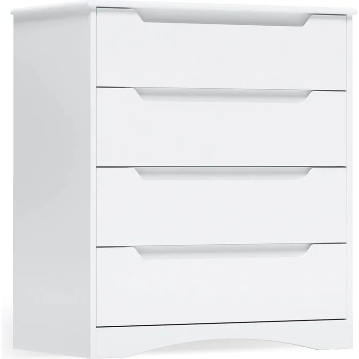 Blishom Kommode 4 Schubladen, Schlafzimmerkommode Holz, Stauraumkommode 71x41x82 cm