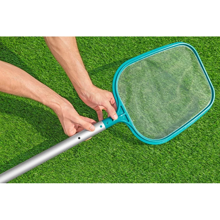 Bestway | Teleskopstiel mit Poolkescher AquaScoop | 360 cm | Feinmaschig für eine effiziente Oberflächenreinigung | Poolreinigung für Pool, Planschbecken & Whirlpool – Bild 4