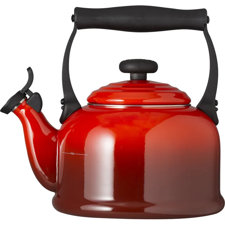 Le Creuset Wasserkessel Tradition Kirschrot mit Flöte