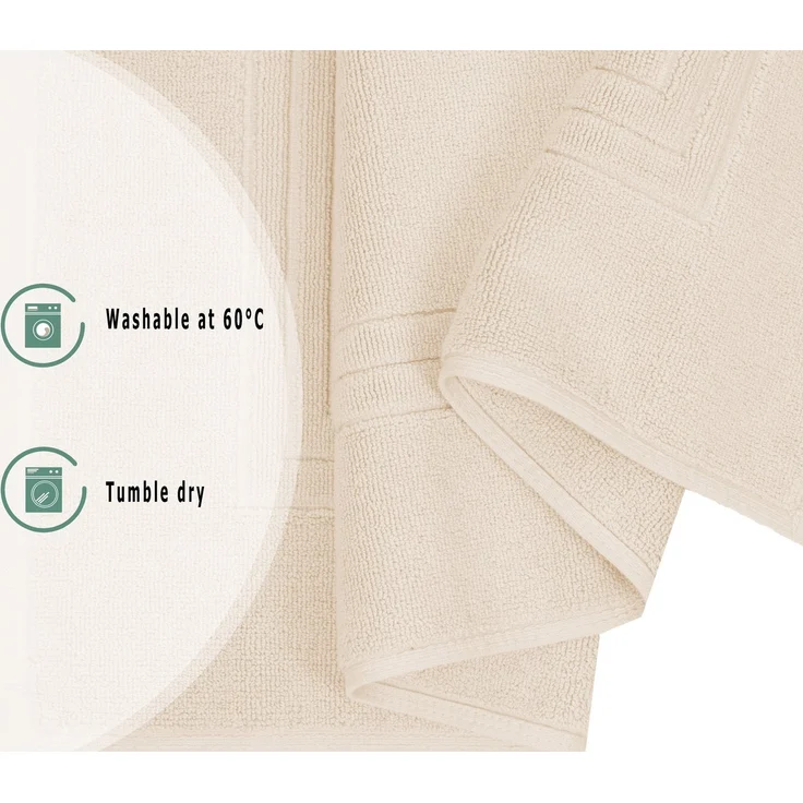 Betz Badematte Luxus Badvorleger Badteppich Gold 50x70 cm Farbe beige, Baumwolle – Bild 3