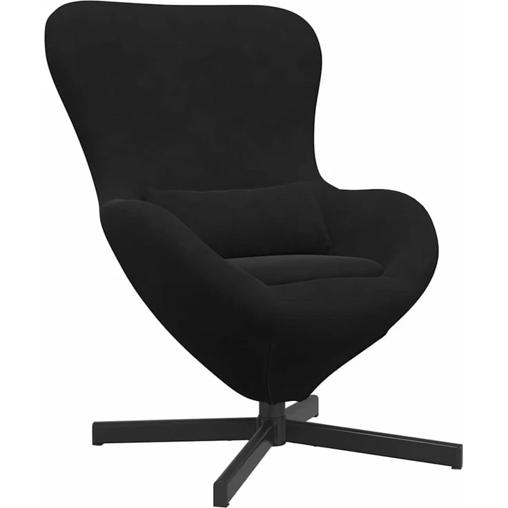 vidaXL Eiersessel Schwarz 63 x 73 x 90 cm Samt 42002762 – Bild 1
