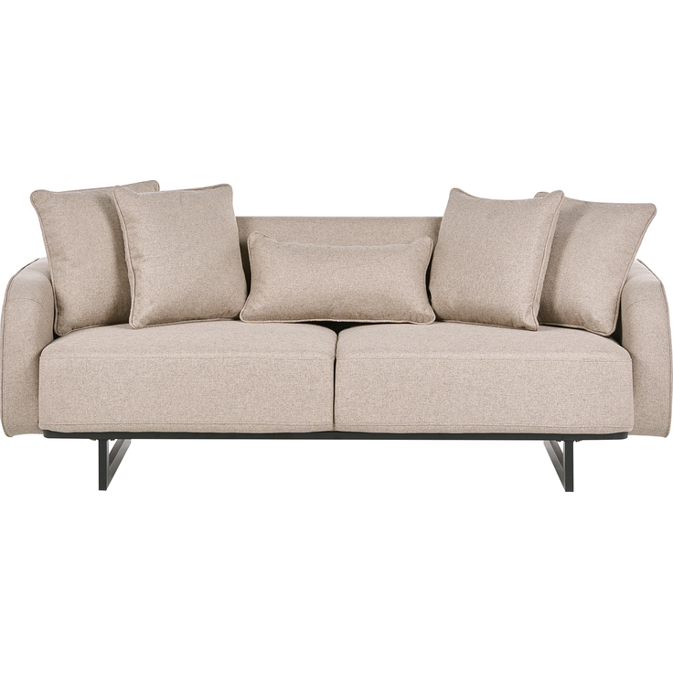 Sofa 3-Sitzer SVANEK Stoff Hellbraun