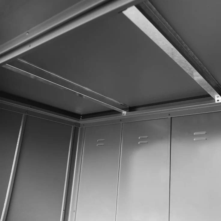 GFP Primeyard Geräteschrank Metall 228x84x181 cm Gartenschrank anthrazit inkl. Fußboden – Bild 5