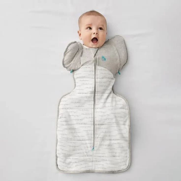 Love To Dream™ Swaddle UP™ Übergangsschlafsack, XL 11–14 kg – Weiß | Enganliegende Passform mit abnehmbaren Flügeln | 2,5 Tog für Winter & Herbst (16–20 °C) | Baumwolle, maschinenwaschbar – Bild 3