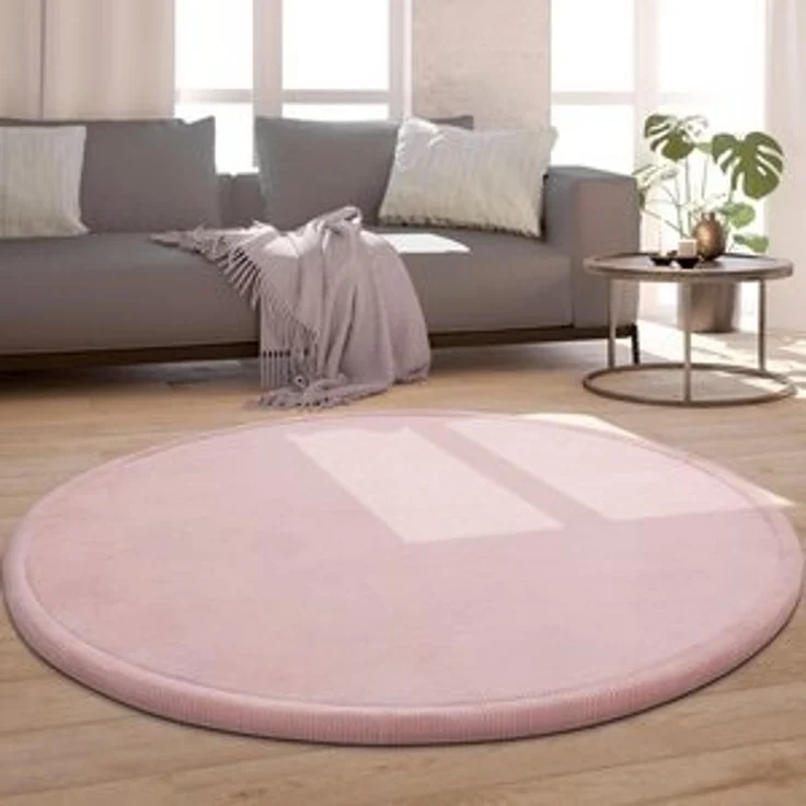 Paco Home Teppich Kinderzimmer Kinderteppich Baby Spielteppich Krabbeldecke Krabbelmatte Weich rutschfest Jungen Mädchen Deko, Grösse:160 cm Rund, Farbe:Pink – Bild 6