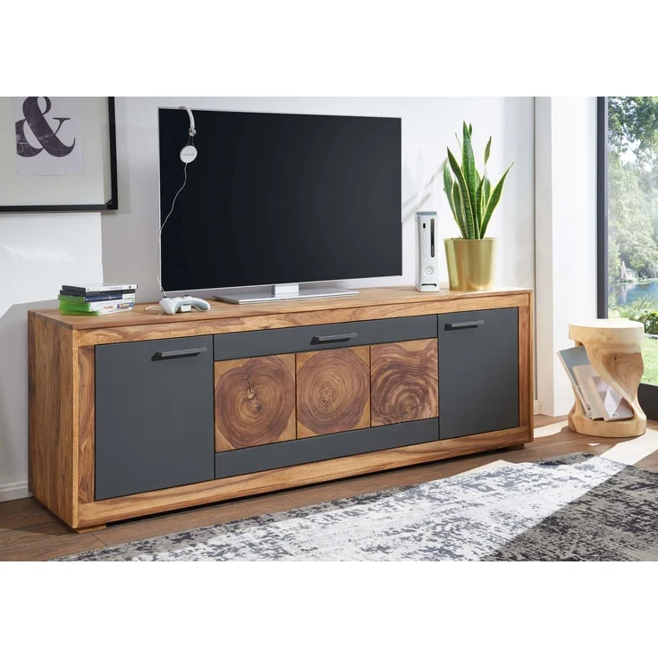TV-Board Sheesham 178 x 46 x 62 gebeizt TURIN #07 – Bild 8
