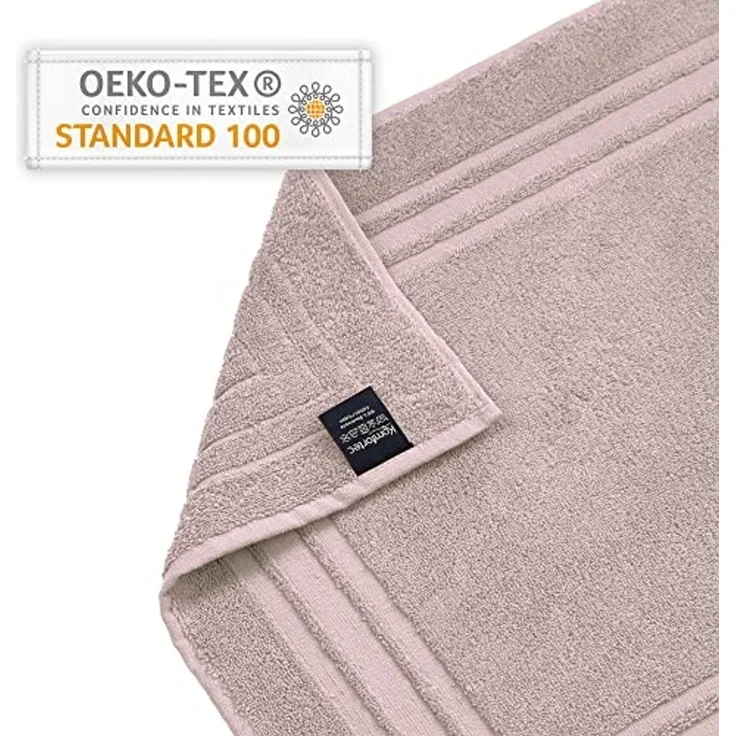 Komfortec Badematte Badvorleger aus 100% Baumwolle, 50x70 cm Duschvorleger, Waschbar Duschmatte, Frottee, Rechteckig, 600 g/m², 2er Set, Saugfähig & Schnelltrocknend – Bild 6
