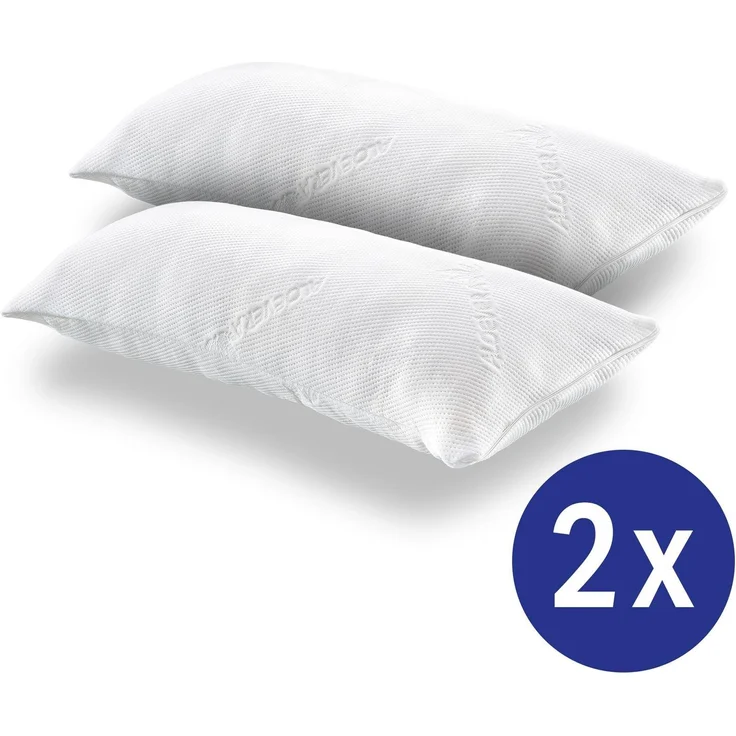 2 x CloudComfort Viskoelastik Komfort-Schlaf-Kissen 40 x 80 cm