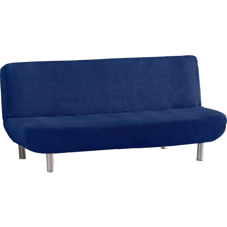 ECOMMERC3 Sofabezug für 3-Sitzer, elastisch, Jacquard, Blau, universelle Passform für Clic-Clac-Sofas, atmungsaktiv und verschleißfest, einfach anzubringen und zu entfernen