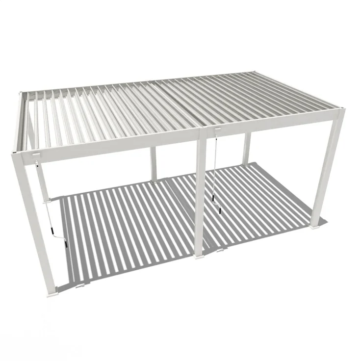 Weide 'Classic' Pergola, freistehend, Aluminium / Stahl weiß, 530 x 300 x 255 cm – Bild 10