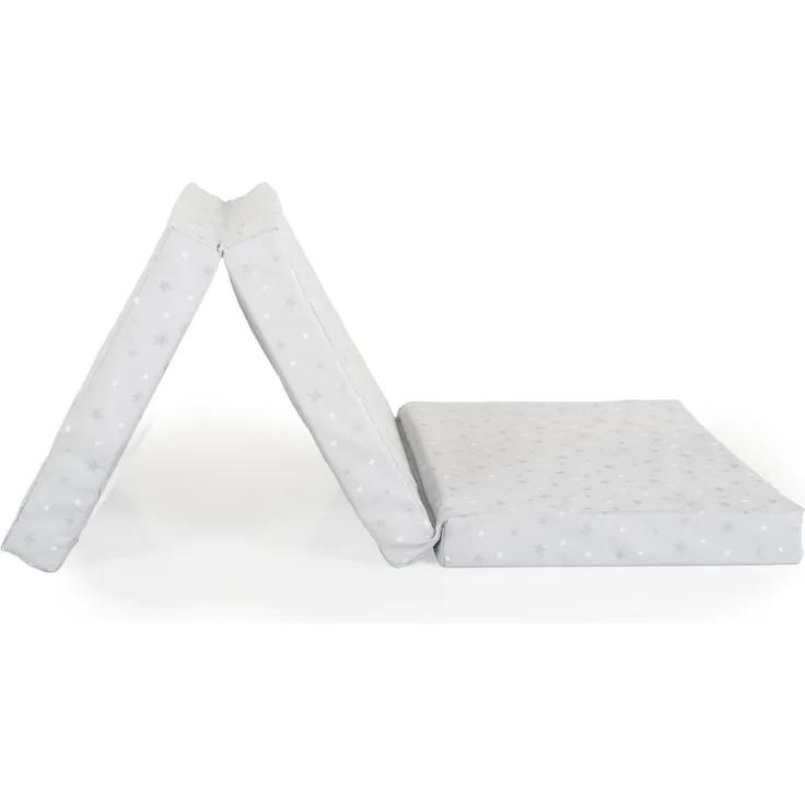 Moni Babybett Klappmatratze Mirage 120 x 60 x 6 cm Bezug waschbar Reißverschluss grau