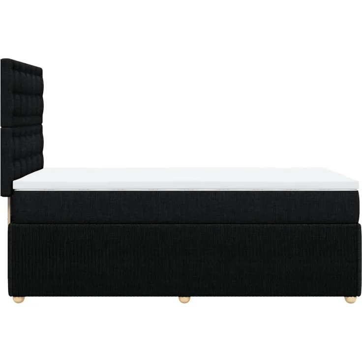 vidaXL Boxspringbett mit Matratze Schwarz 80x200 cm Stoff 3294199 – Bild 7