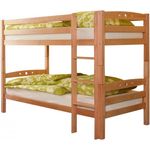 Etagenbett LUPO Buche massiv 90x200 cm teilbar auf 2 Einzelbetten ohne Roste, ohne Matratzen