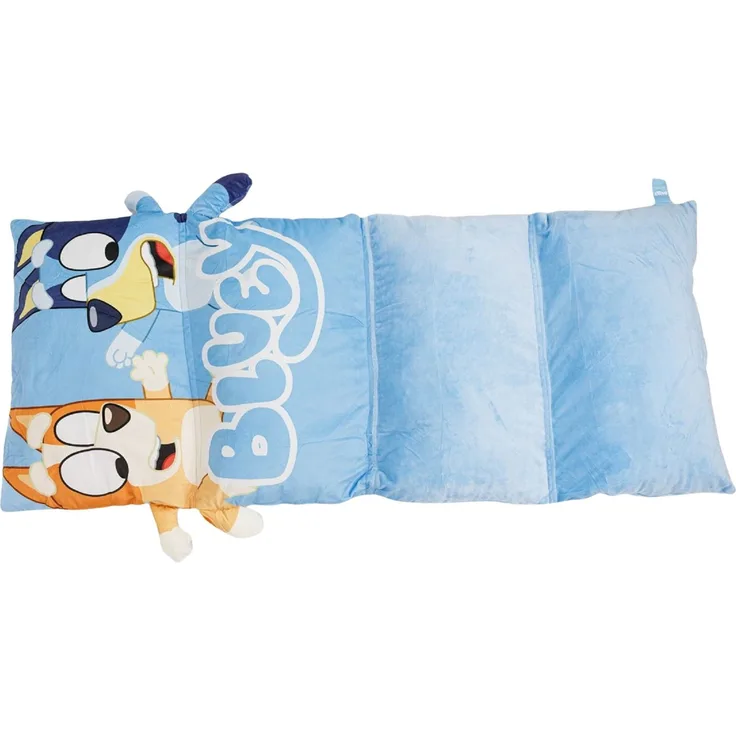 Bluey Nickerchenmatte für Kinder aus Velboa-Stoff – 58x137 cm mit integriertem Kissen