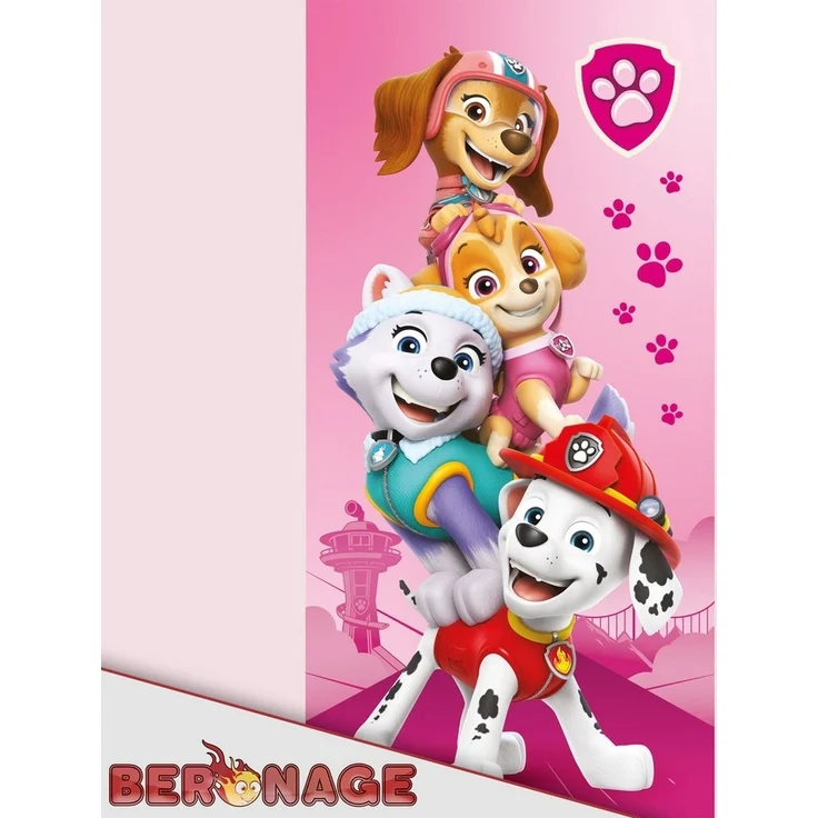 BERONAGE Kinderschlafsack Paw Patrol Kinder-Schlafsack Pink (1 tlg), 140 cm + 30 cm (Kapuze) x 70 cm – Bild 3