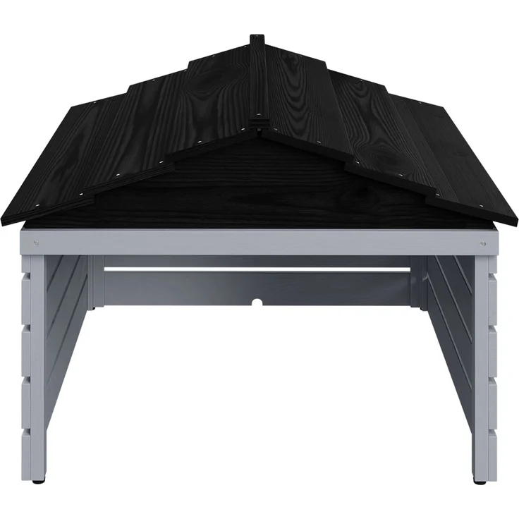 STEELSØN 'Nembus' Mähroboter Garage, Massivholz Kiefer, grau/schwarz, mit UV-Schutzlackierung, wetterfest, 53x74x78 cm, mit abnehmbarem Dach – Bild 10
