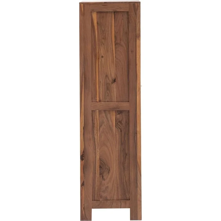 Highboard Osbon aus Massivholz mit Flaschenregal, Glasaufhängung und Schublade – Weinschrank für Wohnzimmer, Küche oder Hausbar – Bild 7