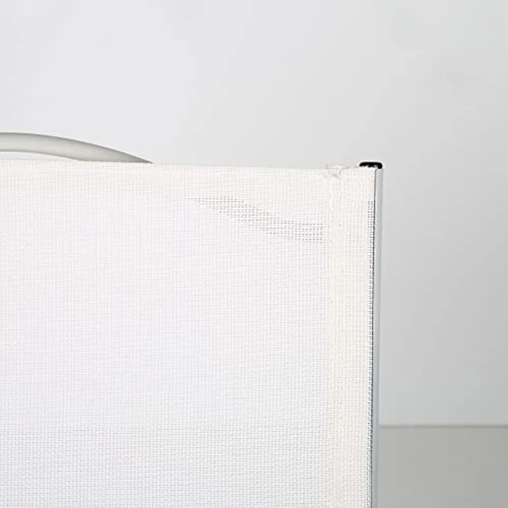 Aktive 61109 – Weißer klappbarer Gartenstuhl, Maße 46 x 55 x 81 cm, strapazierfähiges Textilene-Gewebe, max. Gewicht 1500g. Unterstützt 110kg, Weiße Klappstühle, Klappstühle für den Außenbereich – Bild 6