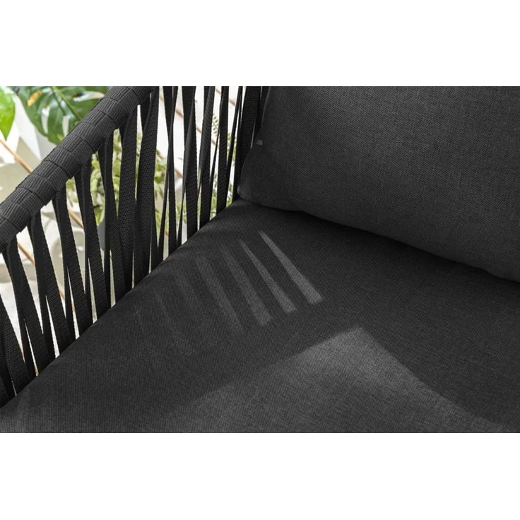 riess-ambiente Gartensessel ROPE anthrazit - Metall, In- und Outdoor, inkl. Kissen, Bezug waschbar (Einzelartikel, 1-St), Moderner Gartenstuhl mit Armlehnen - ideal für Balkone und Terrassen – Bild 6