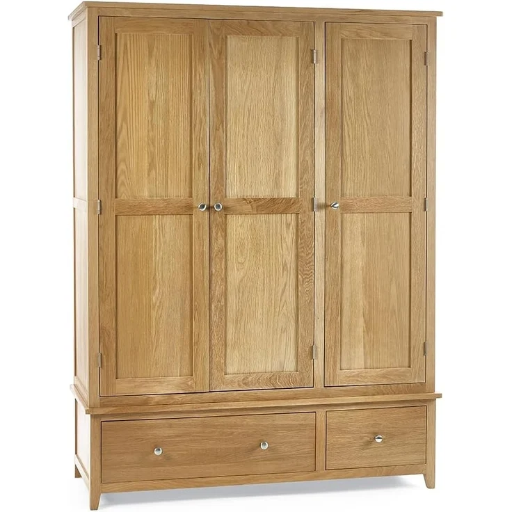 Julian Bowen Mallory 3-türiger Kleiderschrank, Eiche, 190 x 142 x 55 – Bild 3