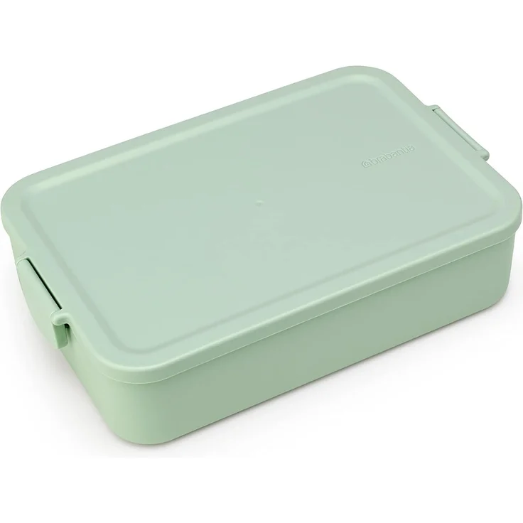 Brabantia - Make & Take Brotdose - Groß - Platz für Sandwiches - Deckel mit Klickverschluss - Gefriergeeignet - Spülmaschinen- & Mikrowellenfest - Jade Green - 25,5 x 16,7 x 6 cm